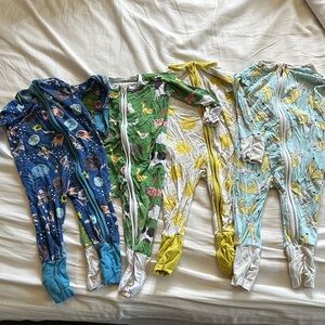 Little Sleepies Bamboo 3-6m One-Piece Footed Pajama - Assorted Prints and Colors